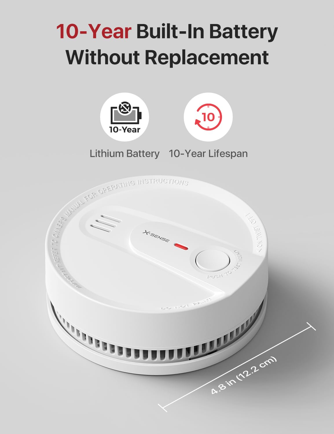 Mua X-Sense Smoke Detector, 10-Year Battery Smoke Fire Alarm with ...