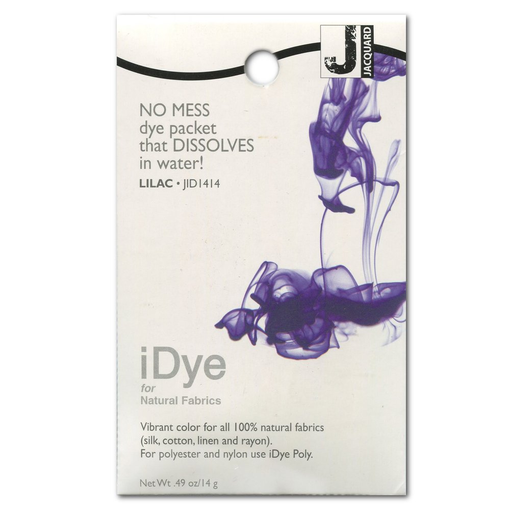 Jacquard iDye Poly Fabric Dye for Polyester Textiles, Vibrant Lilac Colourant reviving Synthetic Clothing Upholstery Crafts, Simple Dissolvable No Mess Packet 14g