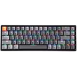 Keychron K6 Hot Swappable Wireless Bluetooth 5.1/Wired Mechanical Gaming Keyboard, 65% Compact 68-Key RGB LED Backlit N-Key R