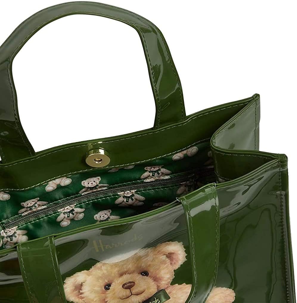 Amazon 英国 Harrods ハロッズ 年 Ss ジェイコブベア 裏地にもクマちゃんが大集合 トートバッグ ショッピングバッグ Mサイズ 並行輸入品 トートバッグ