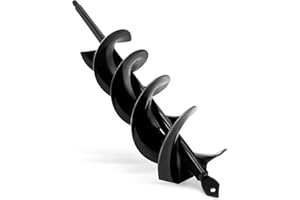 SYITCUN Auger Drill Bit for Planting 3"x16.5" Solid Shaft Garden Spiral Drill Bit for Bulb Bedding, Post Hole Auger for 3/8” Hex Drive Drill