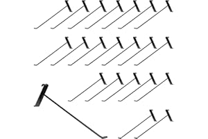 PYBTOOL 12 Inch Gridwall Hooks, Grid Panel Hanging Hooks for Retail, Home, and Workspace Organization, Displays, and Storage Solutions(40Pack,Black)…