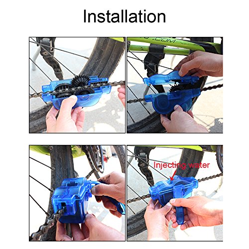 Yizhet Bike Bicycle Chain Cleaner Kit Easy and Quick Clean Chains Scrubber Gear Brush Maintenance Cleaning Tool Set for Road Bikes Bicycle Cycling Mountain Bike MTB - Thumbnail 5