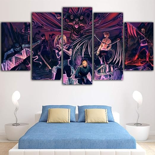 GNZY 5 Piezas Pinturas En Lienzo Naruto Akatsuki Imagen HD Cartel De