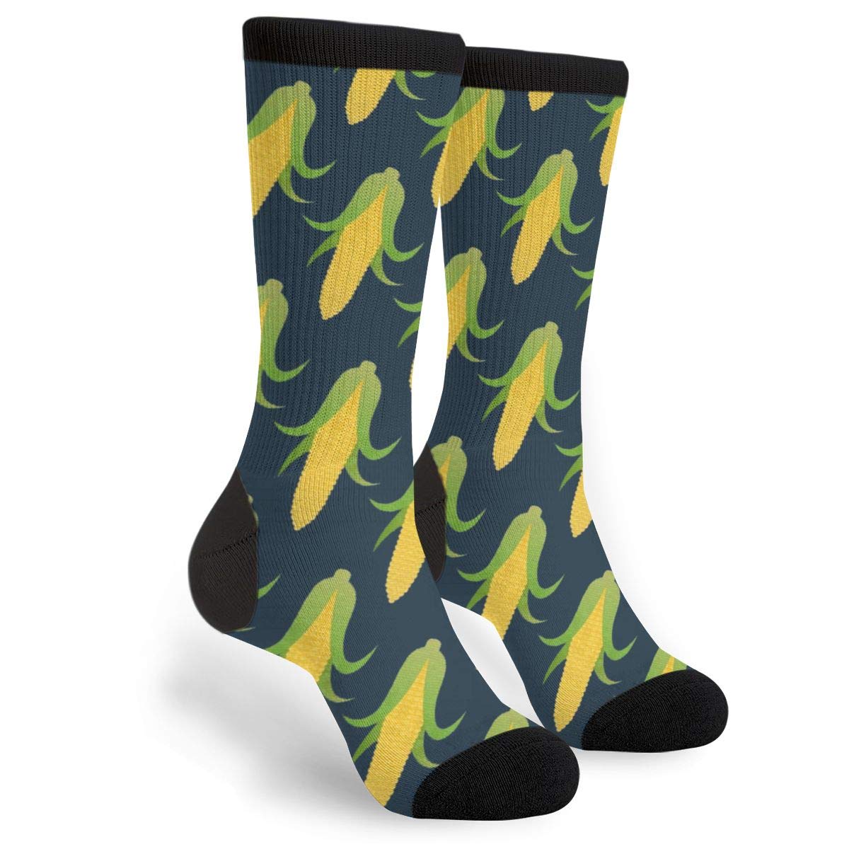 YISHOWYellow Corn Cob Men's Unisex Novelty Crew Socks Fun Crazy Dress Socks