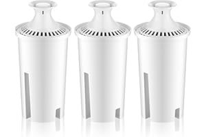 Tikstoy Water Fiter Replacement Fit for Brita Water Filter & Pitchers, Water Pitcher Filter Compatible with Brita Classic, Mavea, Ob03, 107007 35557, Reduce Chlorine and Heavy Metals (3)
