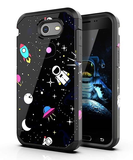 pbro galaxy j3 2017 case cute astronaut case dual layer protective anti scratch shockproof cover for samsung galaxy express prime 2 amp prime 2 sol 2 - comment installer fortnite sur samsung galaxy j3