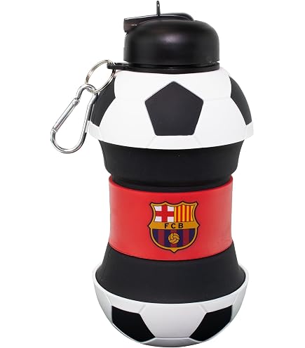 Flacone In Alluminio Ufficiale FC Barcelona 750ml – Borraccia Con Tappo A Vite E Cannuccia Pieghevole, Colore Blu Fade