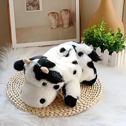 Easfan Cow Hand Puppet with Movable Mouth