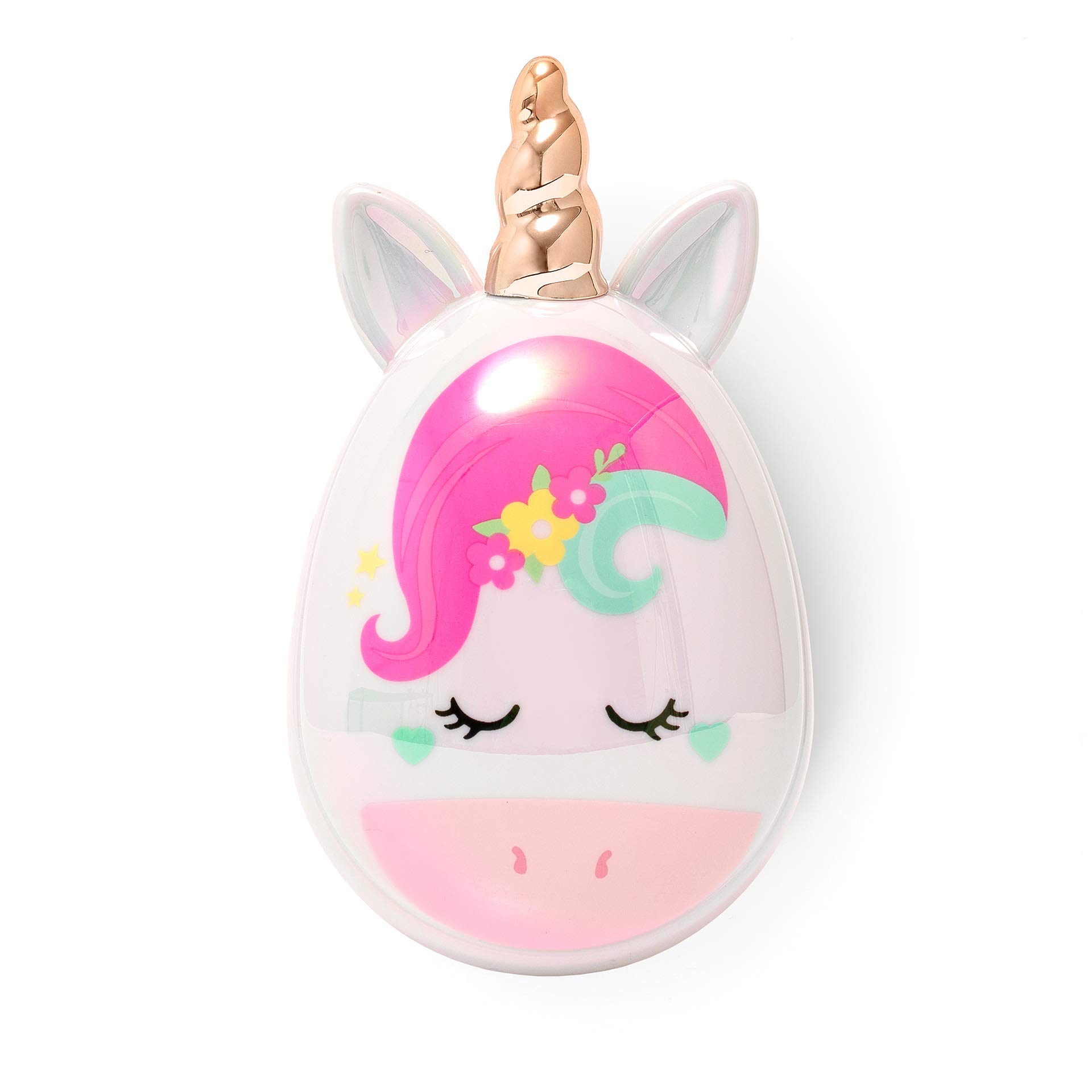 Legami Amazing Hair - Detangling Brush, 6.8x11.5 cm, Unicorn Theme, Untangles Every Knot Without Pulling, Tearing, or Damaging Hair, Flexible Teeth of Different Heights