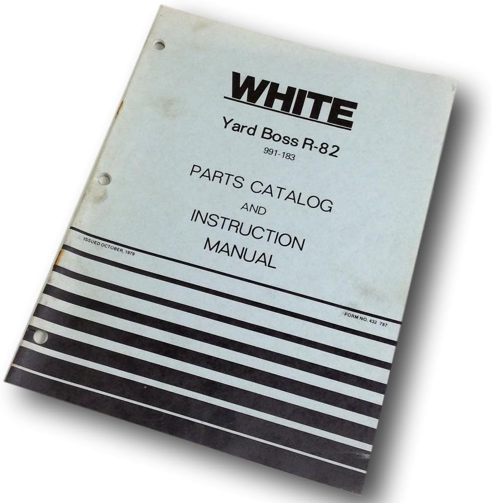 White Yard Boss R-82 Lawn Mower Parts Catalog Operators Instruction Manual