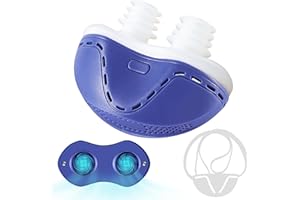 LUNIA Anti Snoring Devices - Snoring Solution - Mini Anti Snoring Sleep Aid - Upgraded Variable Speed Mini Anti Snoring - Double Eddy Current Nasal Dilators - Blue