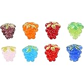 KitBeads 8Pcs Grape Raspberry Lampwork Beads 8 Colors Handmade 3D Glass Berry Fruit Beads for Jewelry Making Bracelets Necklaces Crafts Bulk