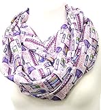 Handmade Science infinity Scarf birthday gift idea for her, anniversary gift experiment scientist - purple and violet
