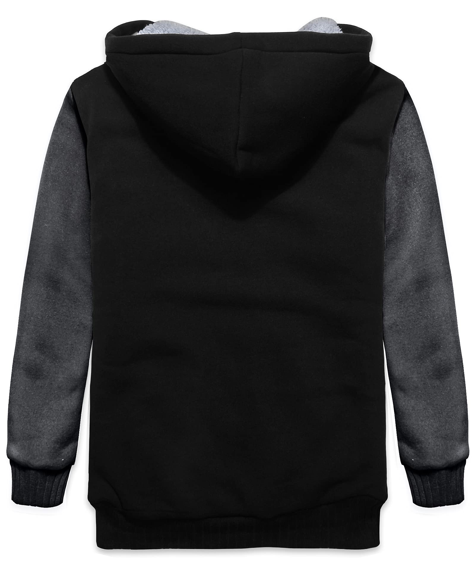 GEEK LIGHTING Boys Sherpa Lined Hoodie Kids Fleece Sweatshirt Full Zip Hooded Jacket
