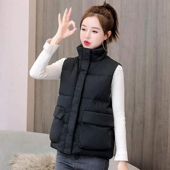 Amazon ダウンベスト レディース 秋冬ベスト女性カジュアルチョッキノースリーブジャケット女性服ベスト暖かい女性コートベストアウターウェア女性の屋外ジレットボディウォーマー ベスト 通販