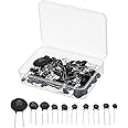 uxcell NTC Thermistors Resistor 3950 10 Values 81 Pcs Inrush Current Limiter Temperature Sensor Assortment Kit (3D-25 5D-7 5D-9 5D-11 5D-15 8D-9 10D-9 10D-11 20D-9 47D-15)
