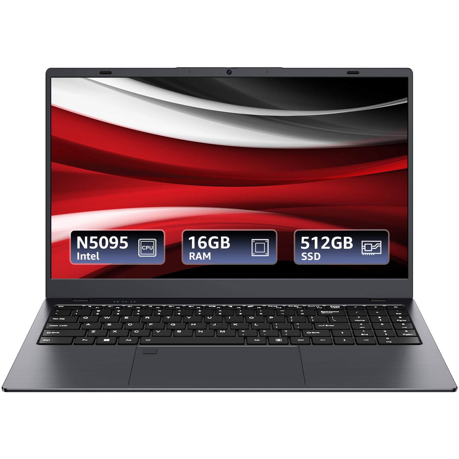 Photo 1 of BiTECOOL 15.6" - N5095 Quad-Core, 16GB RAM 512GB SSD, FHD IPS Display, Dual-Band WiFi 2.4/5GHz, Bluetooth 4.2, Backlit Keyboard & Fingerprint