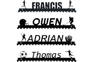 Goutoports Personalized Medal Holder Display Hanger Custom Text Color and Images for Athletes Easy to Install