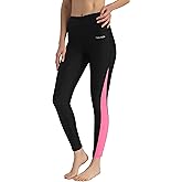 Ubestyle UPF 50+ High Waist Women's Long Swim Pants Swim Leggings Swimming Tights Sun Protective
