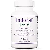 Optimox Iodoral 50 mg - Iodine & Potassium Iodide Supplement for Thyroid & Immune System Support- Non-GMO & Gluten-Free - 90 Servings - 90 Count