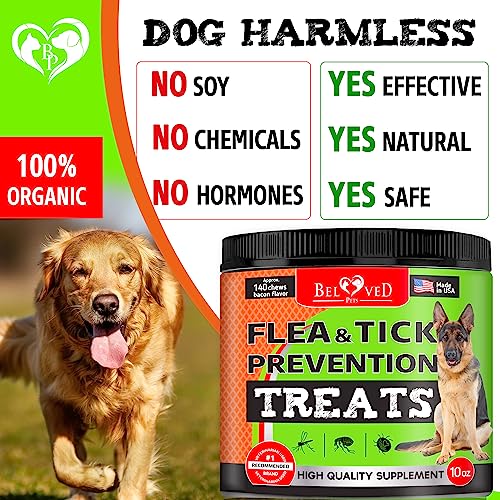 Beloved Pets Flea and Tick Prevention Chewable Pills for Dogs