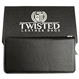 Black Leather Clutch 'Smooth Style' Twisted Leather Bags