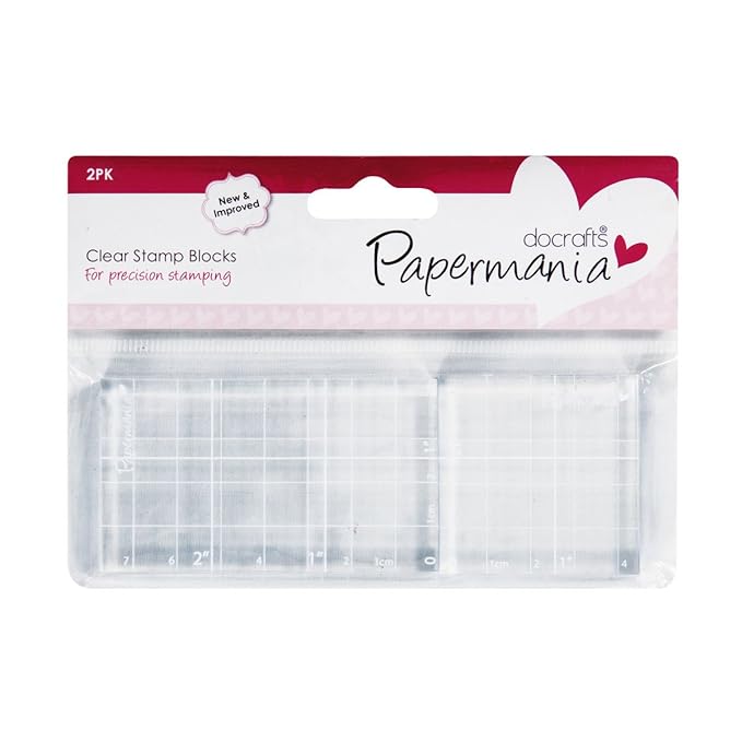 Papermania Stempel Block, 2 Stück, transparent