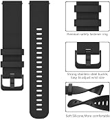 ISABAKE 22mm Silicone Strap for Garmin Vivoactive 4 Forerunner 255 265 Samsung view 5