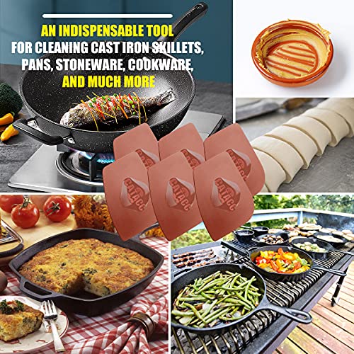 Pan Scrapers, 6 Pack Dish Scraper Plastic Nonstick Cooking Pan Scraper