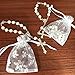 Simplewoo First Communion Gifts Baptism Rosary Party Favors Recuerdos De Bautizo Quinceanera White/SILV Pack of 12pcs