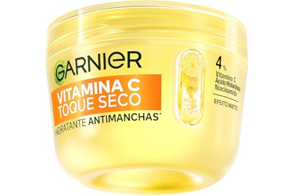 Garnier, Gel Creme Hidratante Facial Antimanchas Toque Seco, com Vitamina C, Niacinamida e Ácido Hialurônico, Controla a Oleosidade e Uniformiza a Pele, 85g