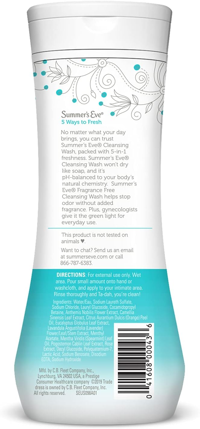 Summer's Eve Cleansing Wash, Unscented, 15 Fl Oz: Beauty