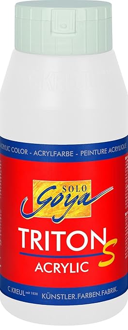 Kreul 17301 - Solo Goya Triton Acrylic S, vielseitig einsetzbare Acrylfarbe in Studioqualität mit Glanzeffekt, 750 ml Flasche