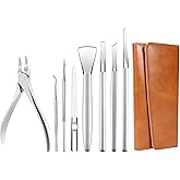 Pedicure Tools for Feet,Ingrown Toenail Treatment,Ingrown Toenail Removal Kit,Pedicure Set,Toenail Grooming Kit,Top Notch Foot Blade, Super Sharp Toenail Clippers(8 Pcs Leather Case)