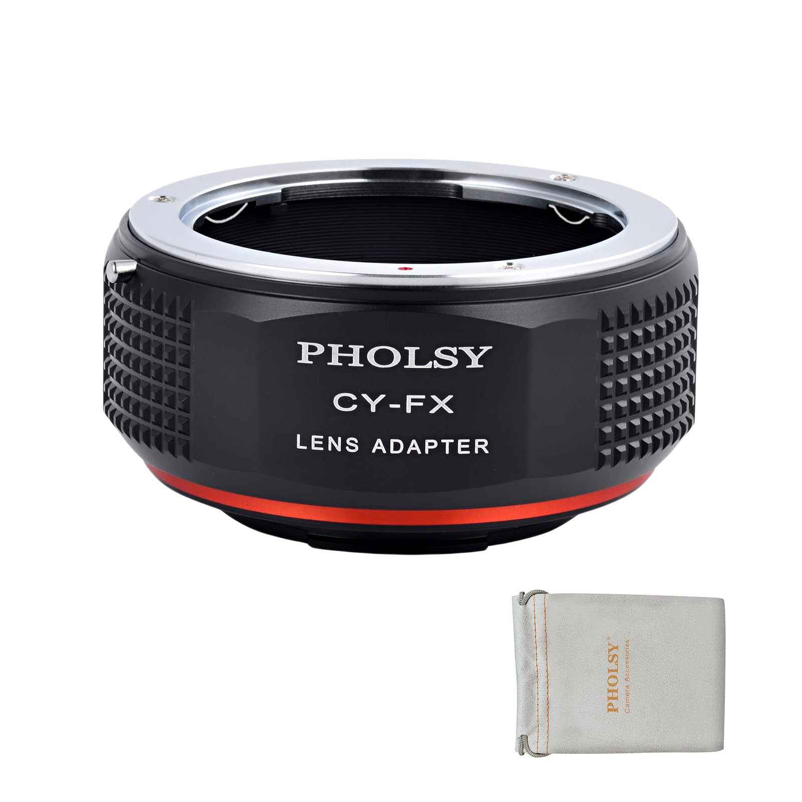 PHOLSY CY to FX Lens Mount Adapter Compatible with Contax/Yashica CY Lens to Fujifilm X Mount Camera Body Compatible with Fujifilm X-H2S, X-Pro3, X-T5, X-T4, X-S20, X-S10, X-T30II, X-E4 etc.
