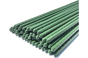 WAENLIR Garden Stakes 60 inch 5ft Sturdy Plant Sticks/Support, Tomato Stakes, Pack of 50