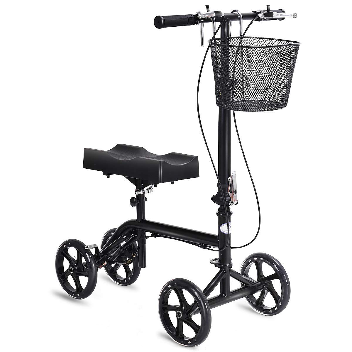 Goplus Steerable Knee Walker Folding Knee Scooter for Broken Leg, Foot