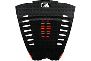 AQUBONA 3 Piece Stomp Pad Surfboard EVA Traction Pad Adhesive Professional Tail Pad/Applies All Boards - Surfboards, Shortboards, Longboards, Skimboards/Multiple Color Choices