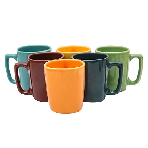 Ceramic Coffee Mugs - 6 Pieces
