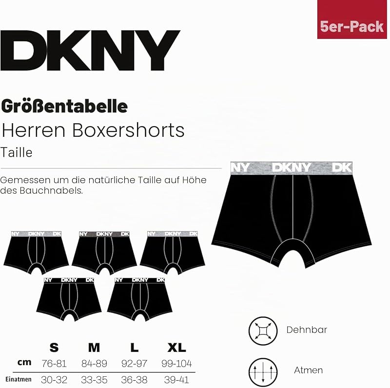 Herren-Boxershorts Portland – 5er-Pack Unterhosen-Multipack