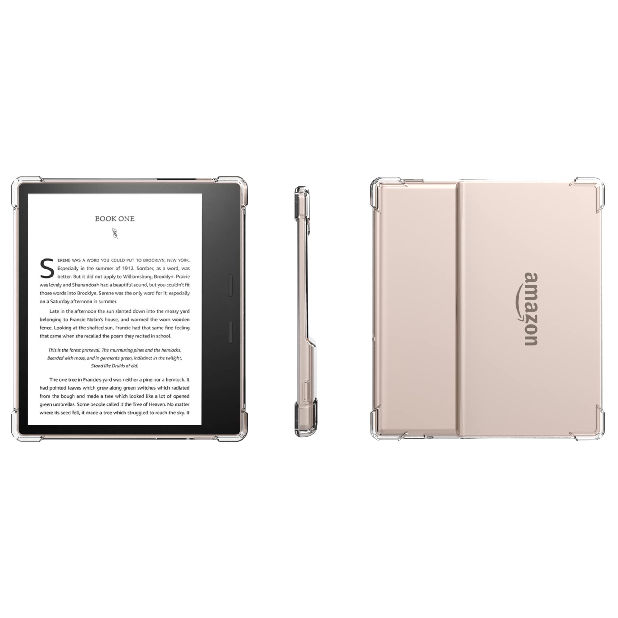 BOZHUORUI Kindle Oasis Clear Case, Fits 9th/10th Gen, Slim, Lightweight, Transparent, DIY Personalized