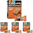 KIND Breakfast, Healthy Snack Bar, Peanut Butter, Gluten Free Breakfast Bars, 100% Whole Grains, 1.76 OZ Packs (6 Count) (Pack of 4)