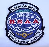 Resident Evil North America BSAA [Red Letters] Logo Embroidered Patch 4 Inches