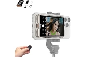 XCJSYP Fotorgear MS01 Selfie Monitor Screen Phone Vlog, Magnetic Phone Holder Clip Mount, 1080P Using Phone Rear Camera for Selfie Vlog Live Stream TikTok, Compatible with iPhone/Android