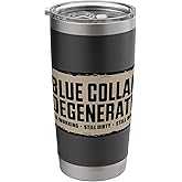 Blue Collar Degenerates of American Flag Working Job Gifts Stainless Steel Insulated Tumbler