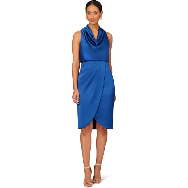 aidan mattox pleated bodycon crepe back satin midi dress Aidan Mattox Pleated Bodycon Crepe Back Satin Midi Dress