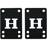 H Block Skateboard Longboard Riser Pads - Set of 2 Risers, Rubber Shock Pads 1/8" (3mm), 1/4" (6mm)