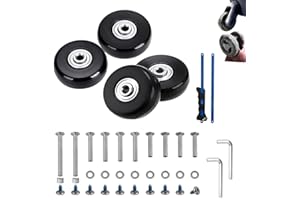 50mm 4PCS Luggage Suitcase Replacement Wheels and Hacksaw for Trolley Case Wheels Travel Bags Caster Inline Roller Skating Ro