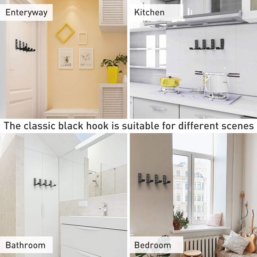 No Hesitation Buy Now Yakaon Foldable Wall Mount Hanging Hooks Aluminum Alloy Ultra Strong Waterproof Hanger Decorative Wall Hooks For Robe Coat Towel Home Kitchen Bathroom Towel Hooks Set Of 4 Pack Welcome